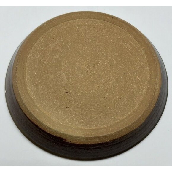 E.J. Studio Art Pottery Tray, Plate Hand Painted, Pine Tree 7.75X1'' - Picture 10 of 11